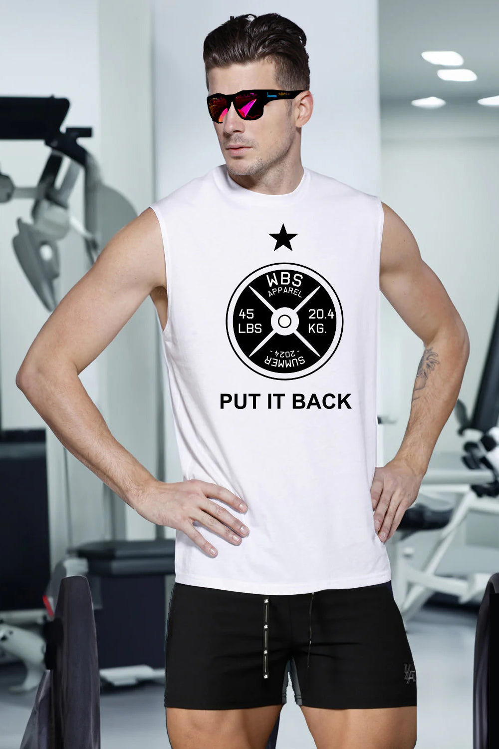 "Put It Back" Cut-Off Gym Shirt